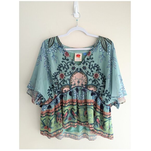 Farm Rio for Anthropologie Idiya Blouse - Picture 5 of 14